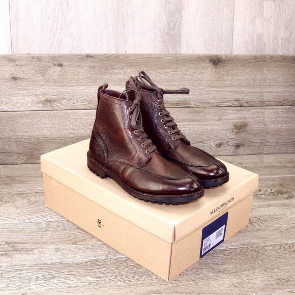 * NIB * $445 Allen Edmonds RAINIER 8 D Boots Brown Factory 2nds * add $15 Trees - Picture 13 of 14